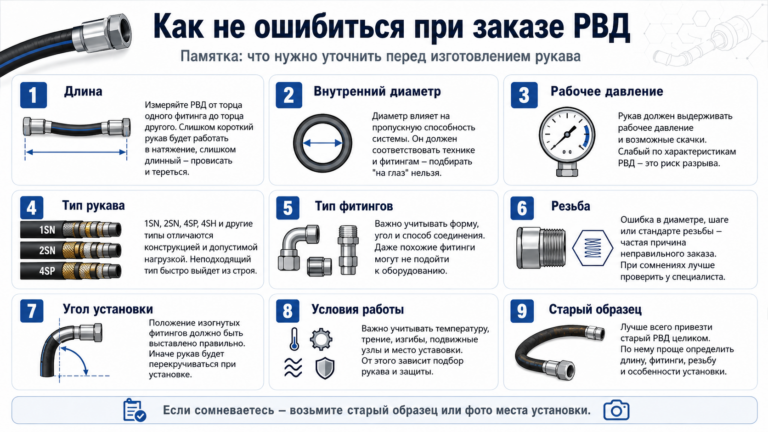 Как не ошибиться при заказе РВД